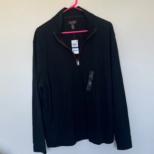 Tasso Elba Men's Black Zip-Up Sweater